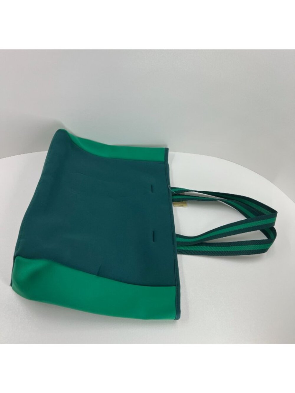 Summersalt Neoprene Tote Bag Large Beach Travel Gym Mesh Pocket Colorblock Green - Picture 5 of 11